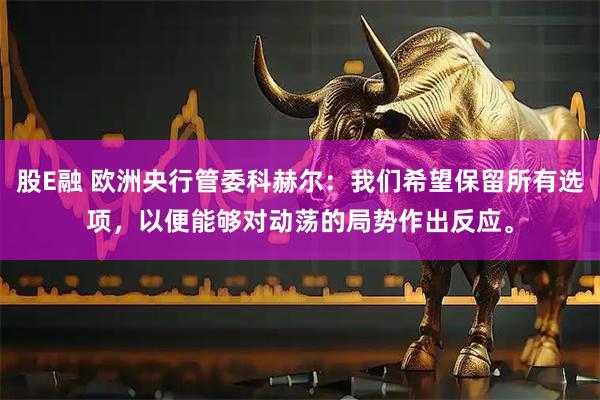 股E融 欧洲央行管委科赫尔：我们希望保留所有选项，以便能够对动荡的局势作出反应。