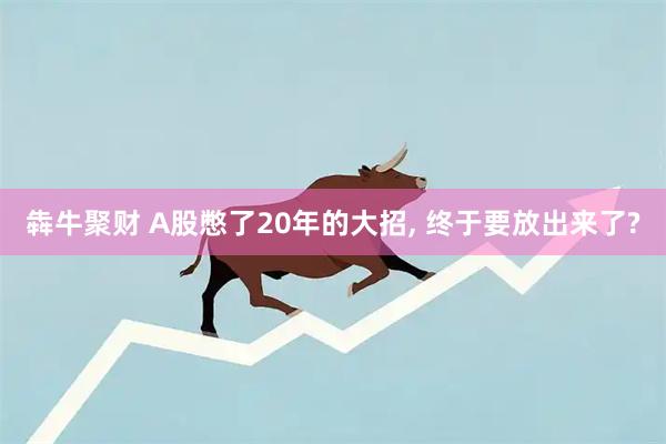 犇牛聚财 A股憋了20年的大招, 终于要放出来了?